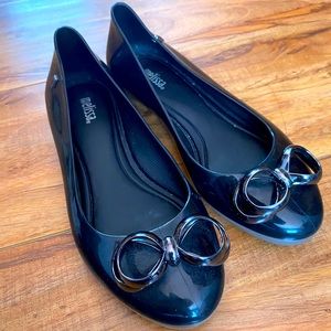 Melissa Feeling Bow Metal Two Toned Jelly Flats